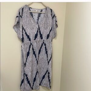 Elegant Navy and Gray Women's Top